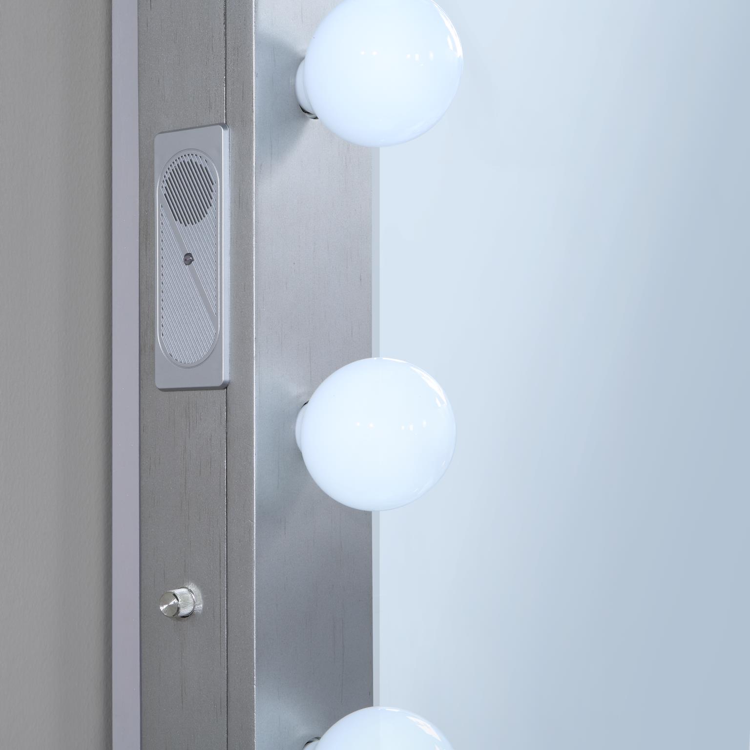 PLATINUM SILVER LED KING BED view 2