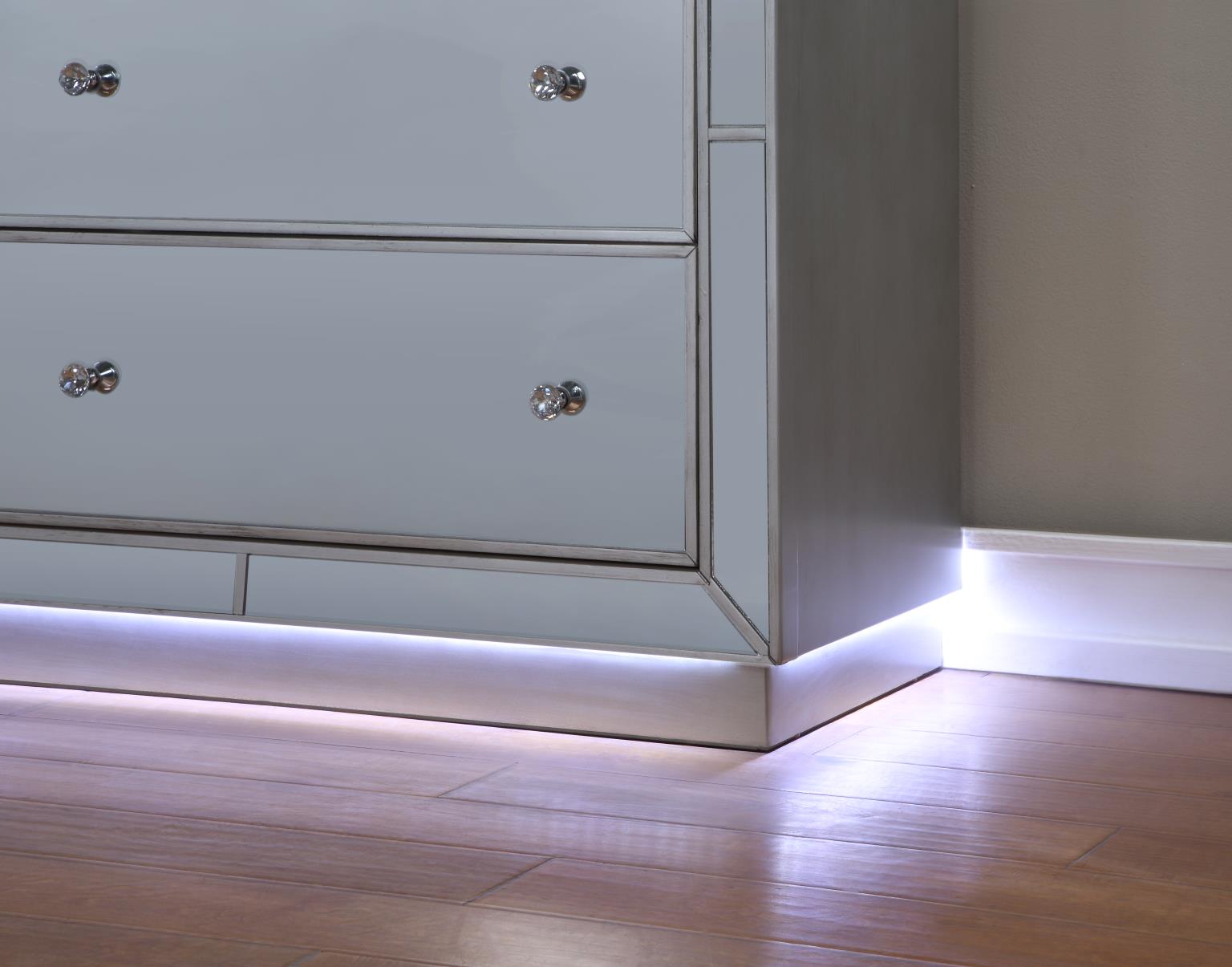 PLATINUM SILVER LED DRESSER view 4