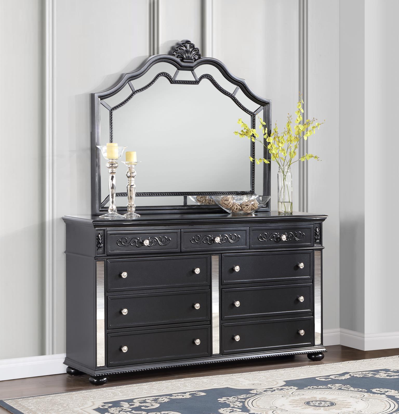 KING BED - DRESSER - MIRROR view 2