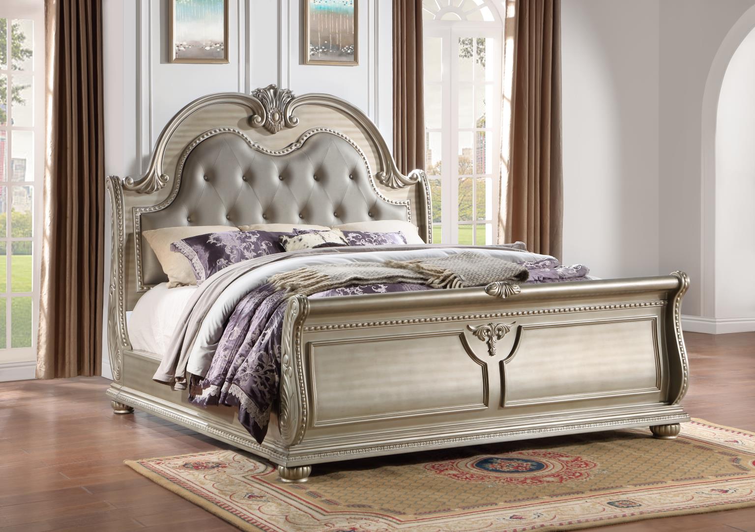 QUEEN BED FRAME - DRESSER - MIRROR - CHEST - NIGHTSTAND view 2