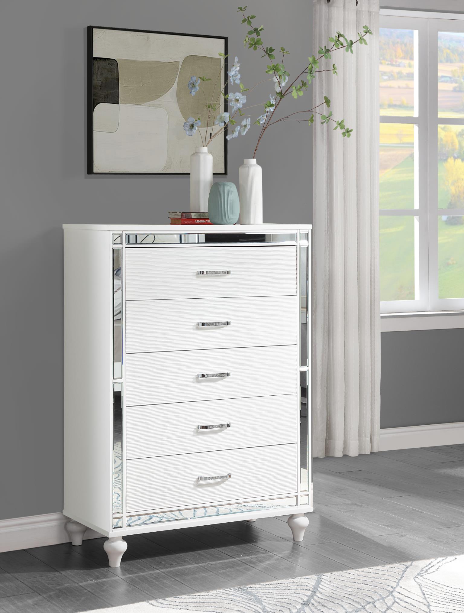 WHITE GLOSS LED MIRROR view 4