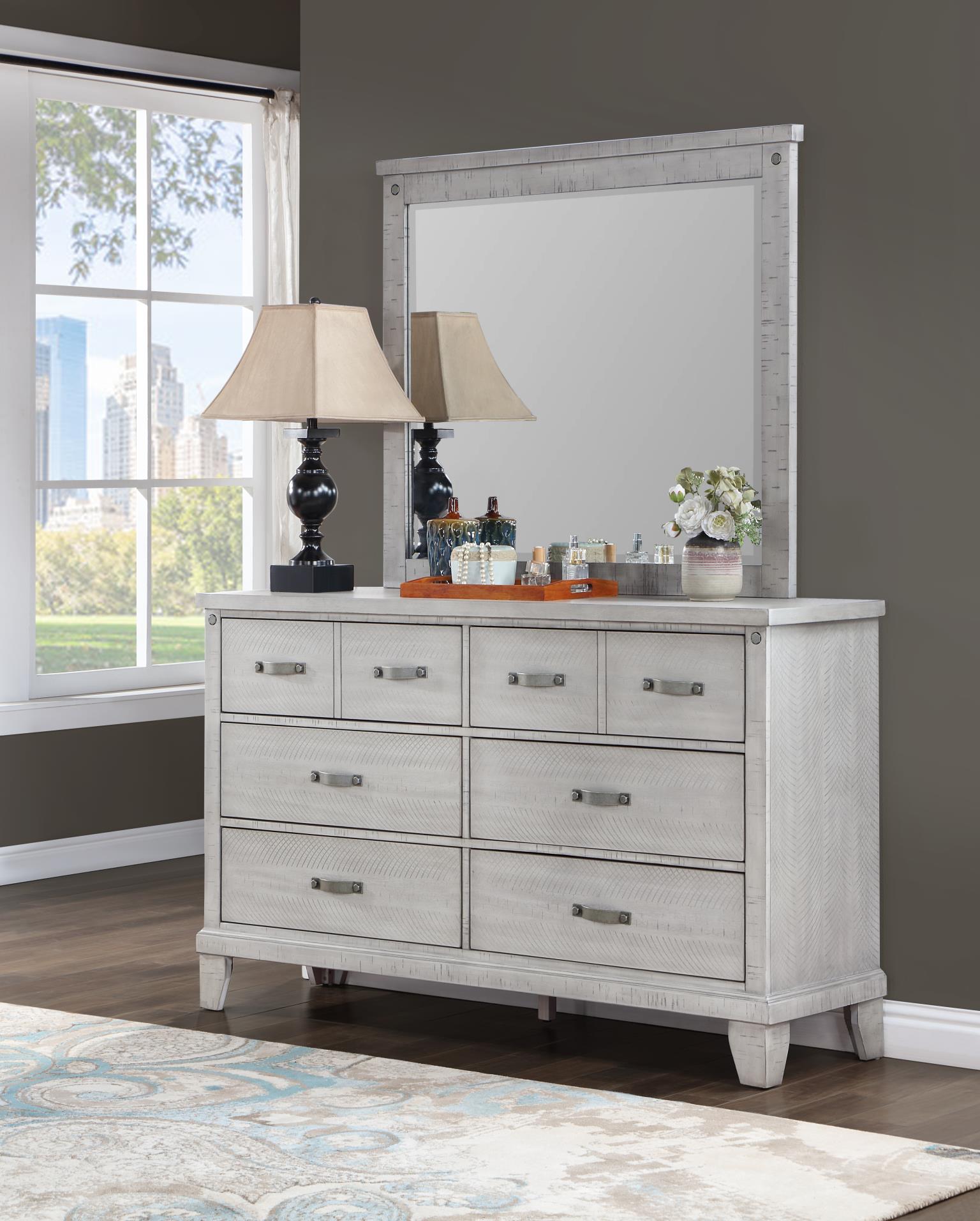 KING BED FRAME - DRESSER - MIRROR - CHEST - NIGHTSTAND view 2