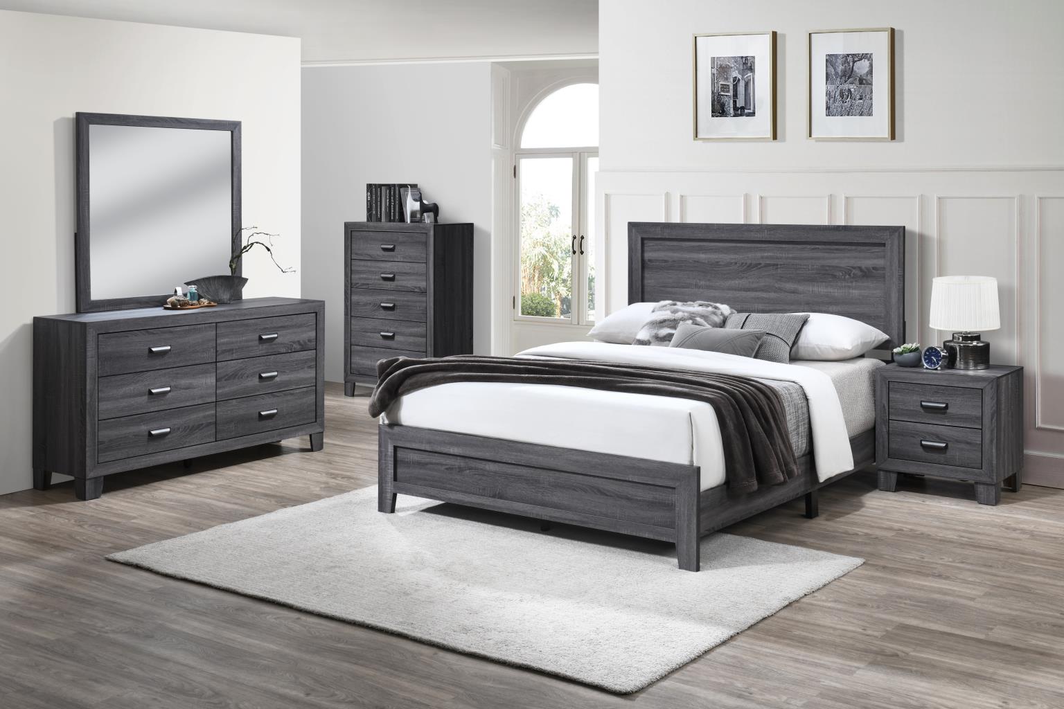 KING BED-DRESSER-MIRROR