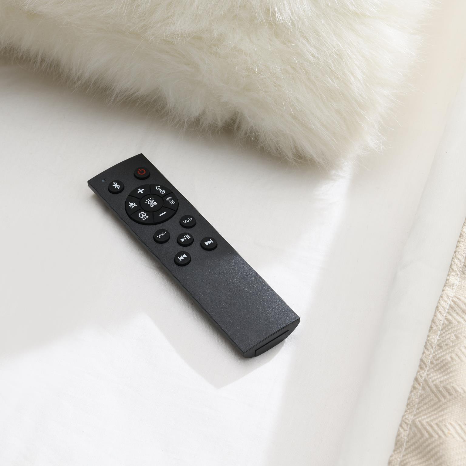 BLACK VELVET QUEEN BED W/FIREPLACE & BLUETOOTH SPEAKER & USB view 6