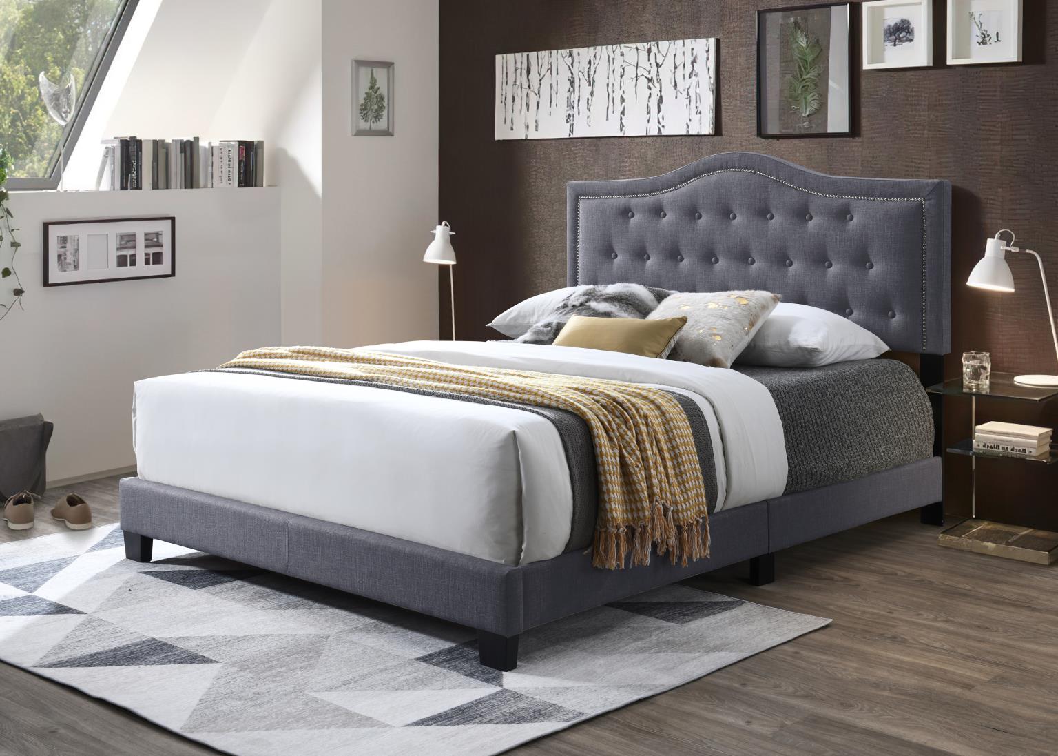 DARK GRAY TWIN BED