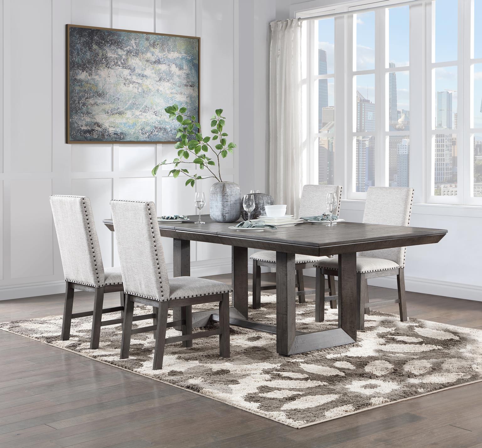 GRAY DINING TABLE view 2