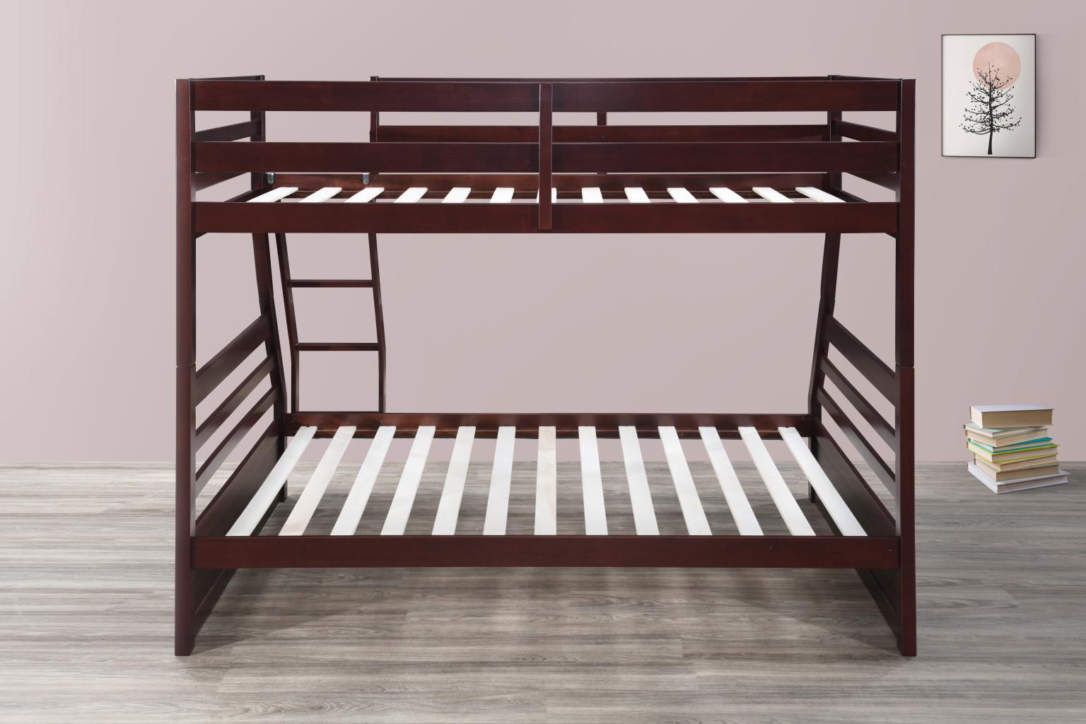 DARK BROWN TWIN/FULL BUNK BED view 5