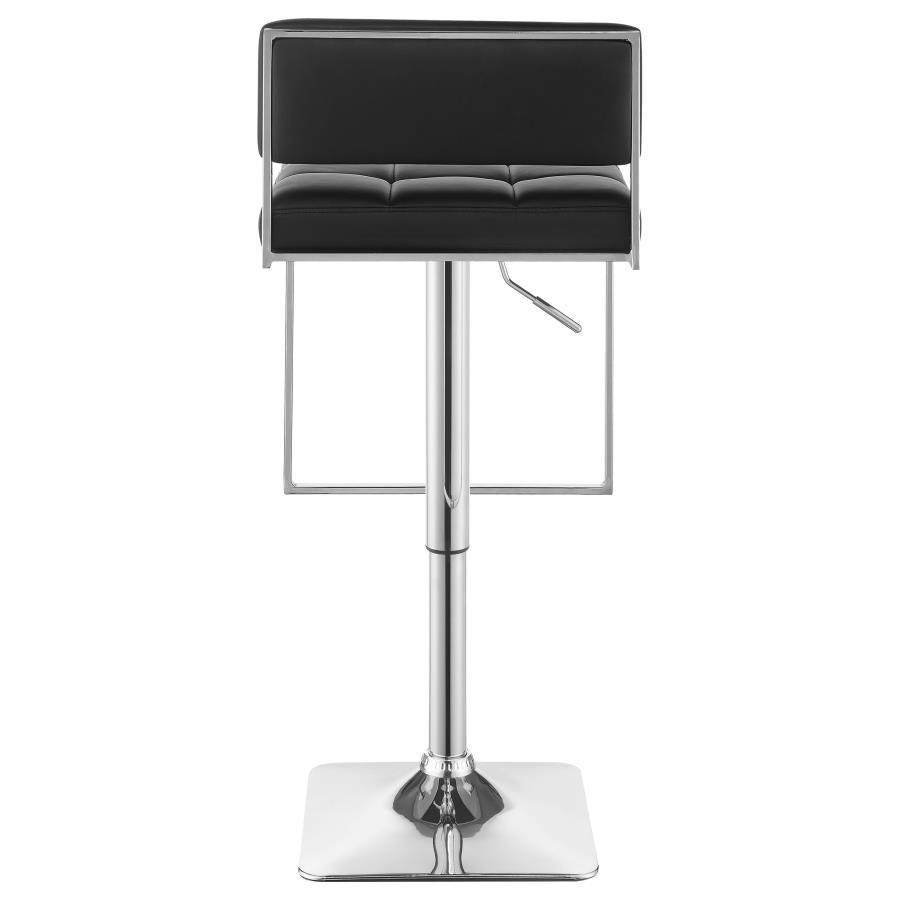 Alameda Adjustable Bar Stool Chrome and Black view 8