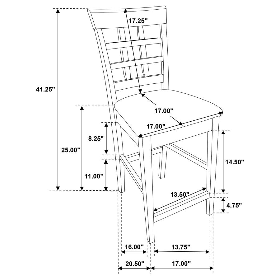 Gabriel Lattice Back Counter Chair Cappuccino (Set of 2) view 11