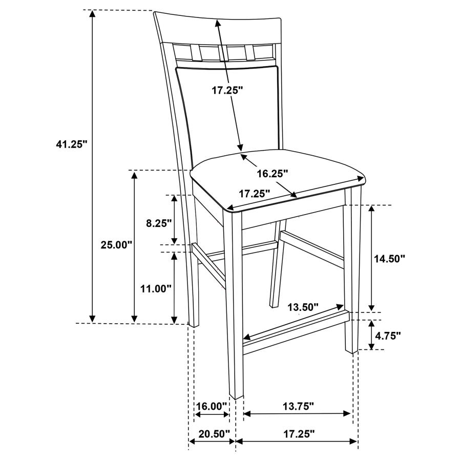 Gabriel Closed Back Counter Chair Cappuccino (Set of 2) view 11