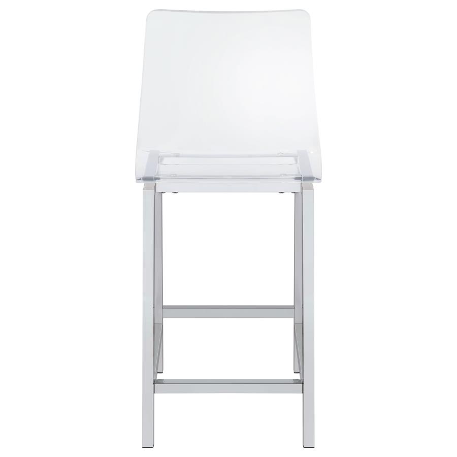 Juelia Clear Acrylic Counter Chair Chrome (Set of 2) view 8