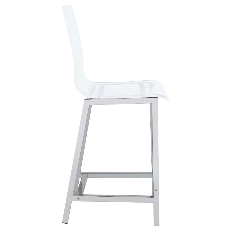 Juelia Clear Acrylic Counter Chair Chrome (Set of 2) view 10