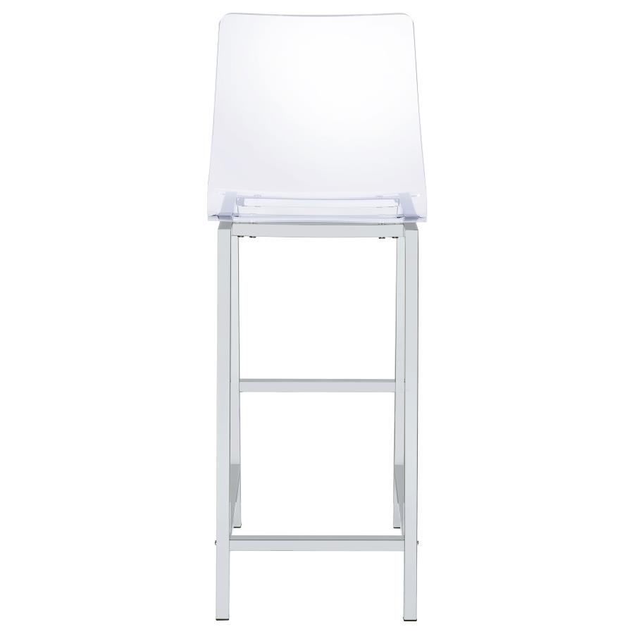 Juelia Clear Acrylic Bar Chair Chrome (Set of 2) view 8