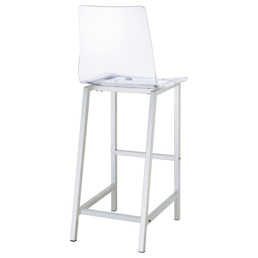 Juelia Clear Acrylic Bar Chair Chrome (Set of 2) view 9