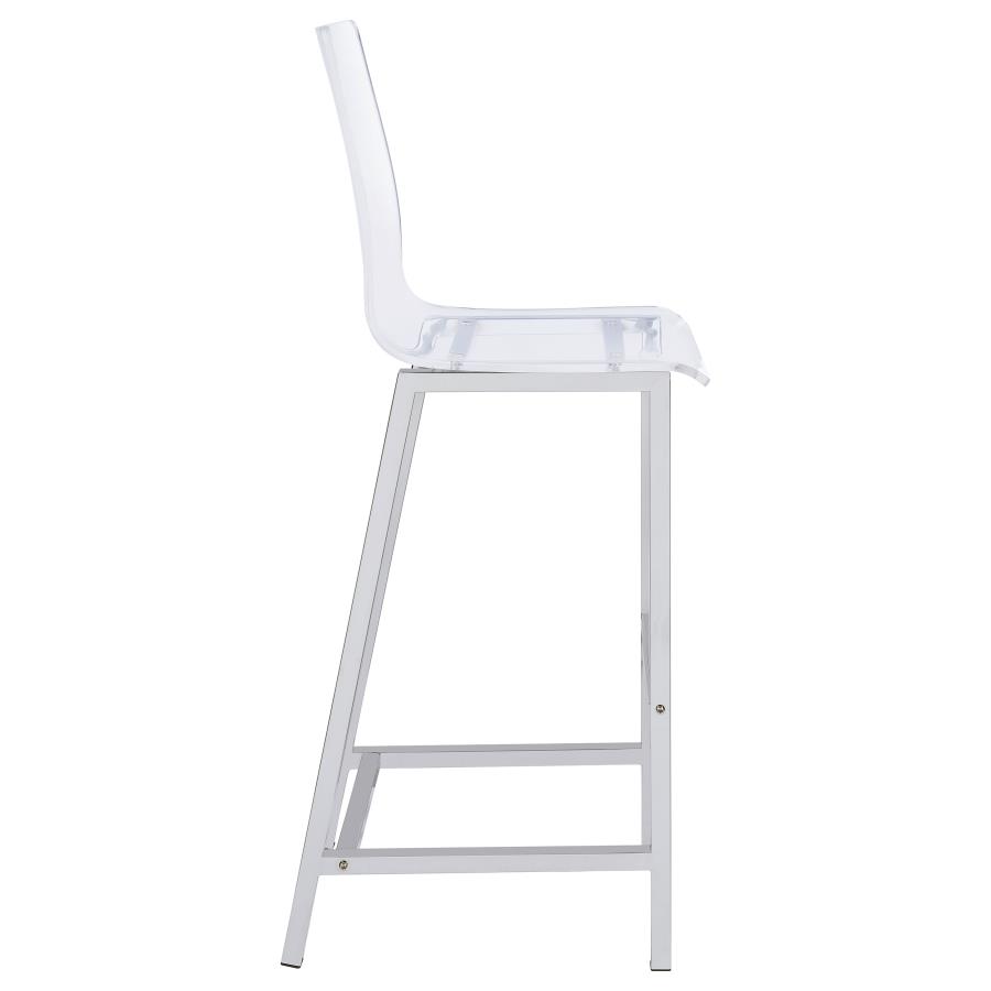 Juelia Clear Acrylic Bar Chair Chrome (Set of 2) view 10