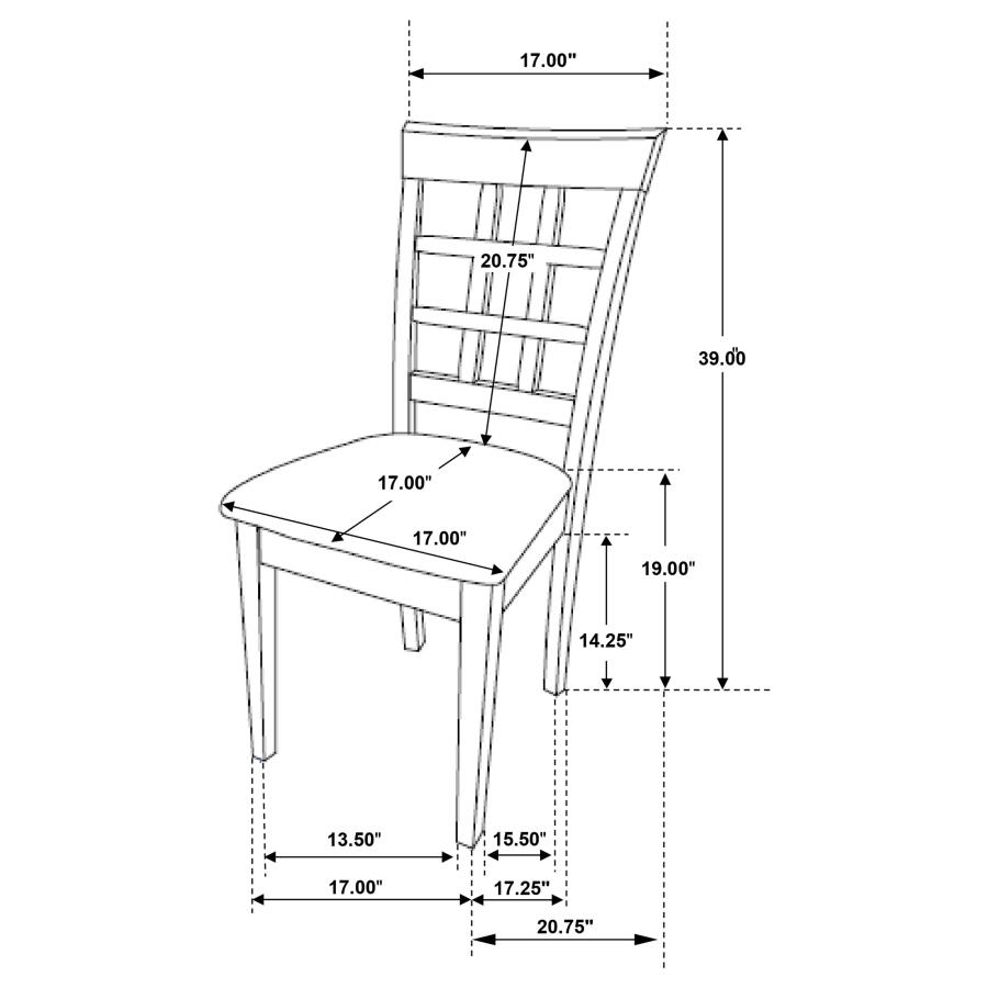 Gabriel 5-piece Extension Leaf Dining Table Set Cappuccino view 11