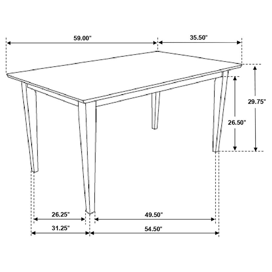 Gabriel 5-piece Rectangular 59-inch Dining Set Cappuccino view 11