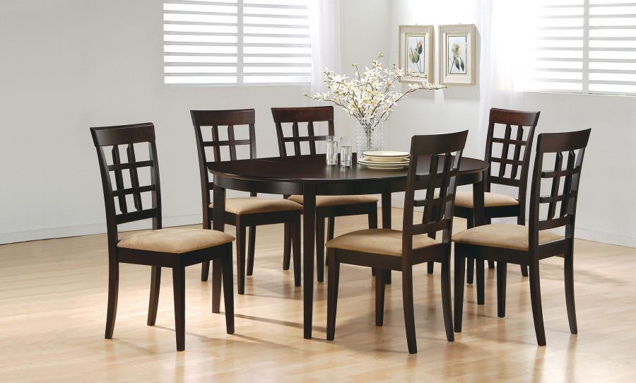 Gabriel Lattice Back Dining Side Chair Cappuccino (Set of 2) view 11