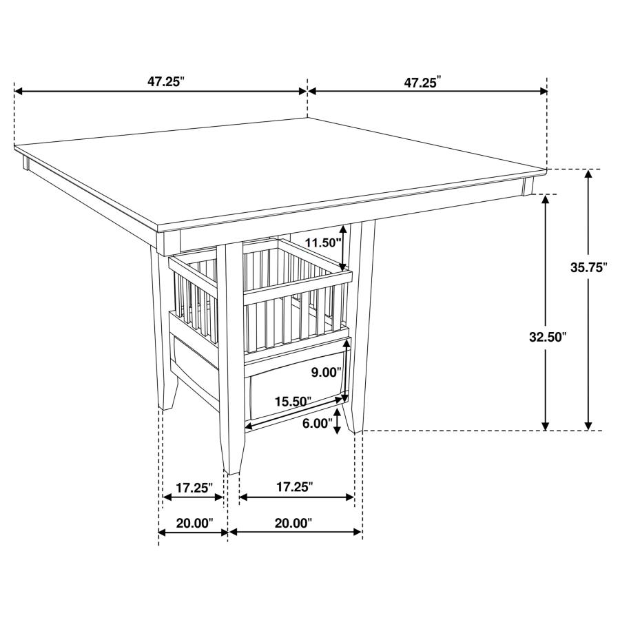 Jaden 5-piece Square Counter Height Dining Set Espresso view 15