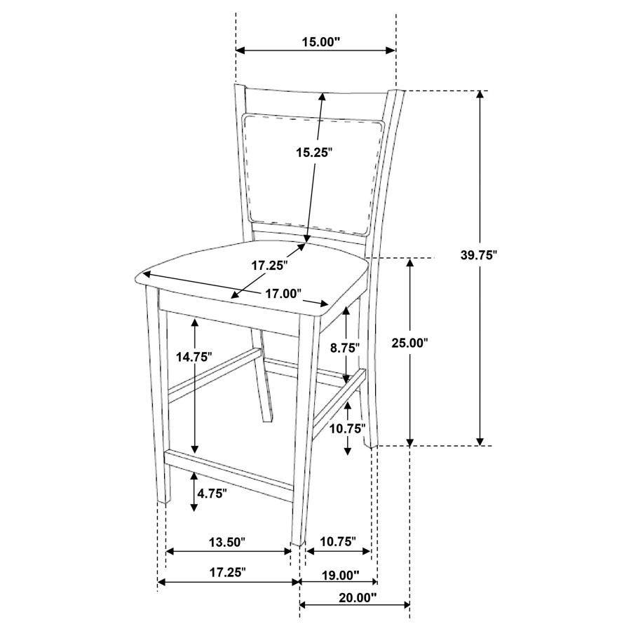Jaden 5-piece Square Counter Height Dining Set Espresso view 16