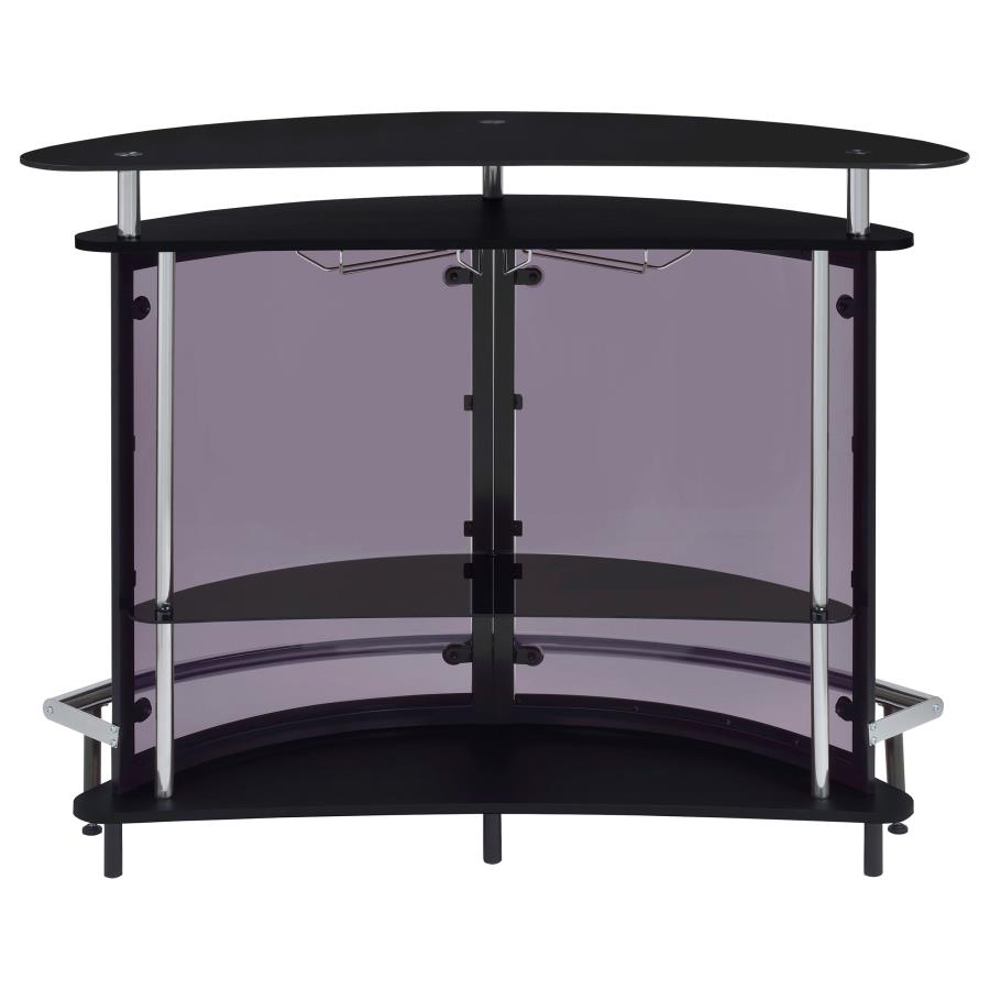 Amarillo Freestanding Glass Top Home Bar Wine Cabinet Black view 8