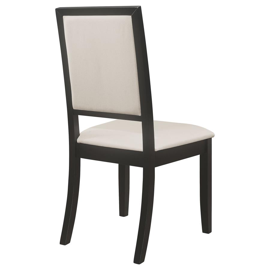 Louise Upholstered Wood Dining Side Chair Black (Set of 2) view 8