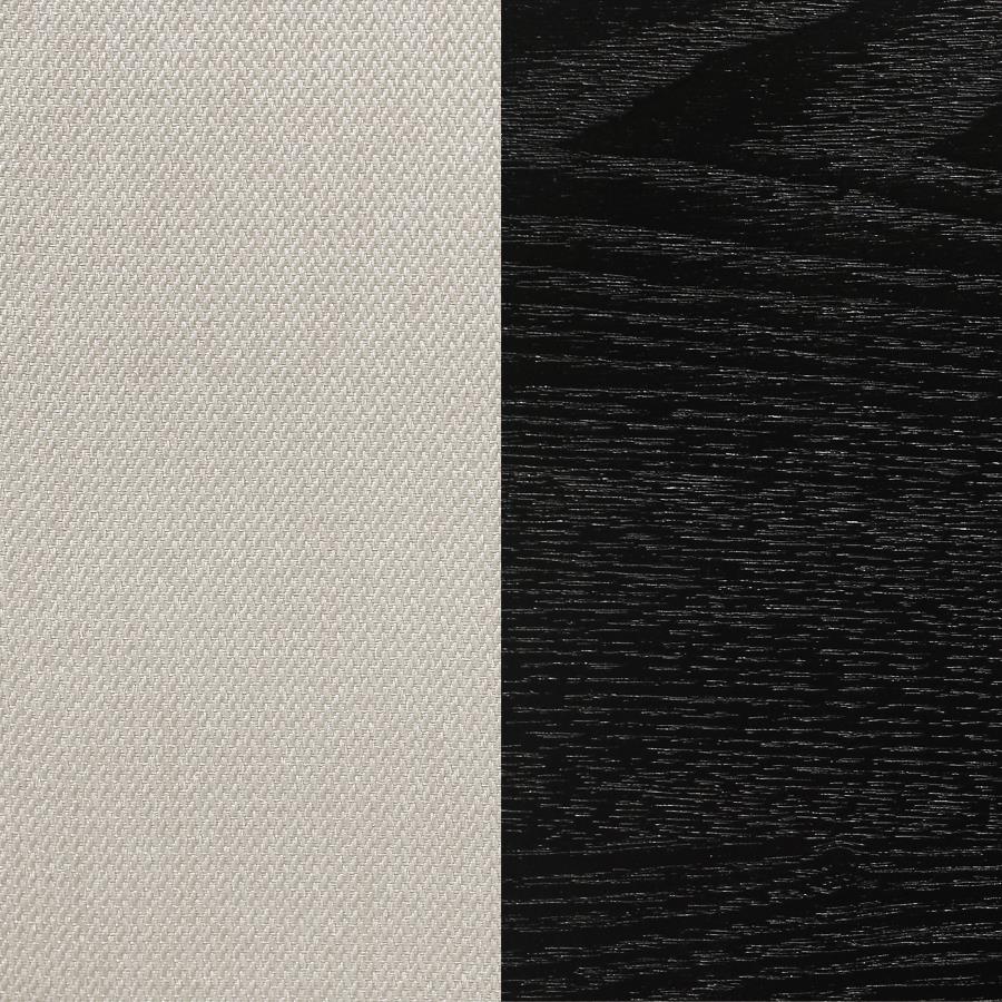 Louise Upholstered Wood Dining Side Chair Black (Set of 2) view 12
