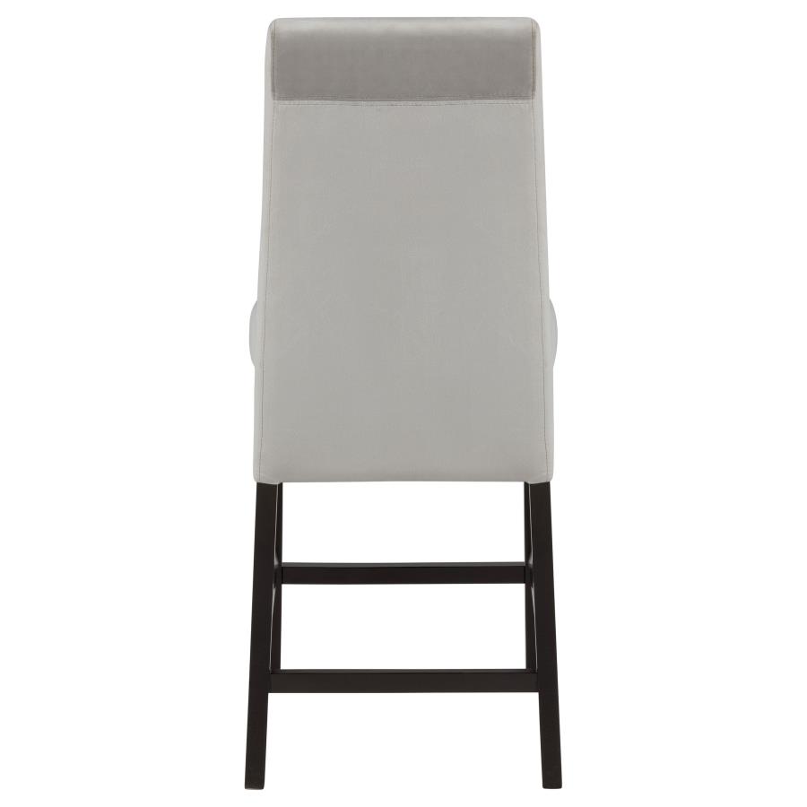 Stanton Velvet Upholstered Counter Chair Grey (Set of 2) view 8