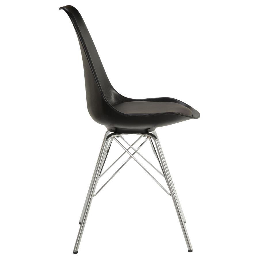 Juniper Polypropylene Dining Side Chair Black (Set of 2) view 8
