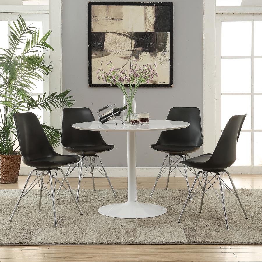 Juniper Polypropylene Dining Side Chair Black (Set of 2) view 11