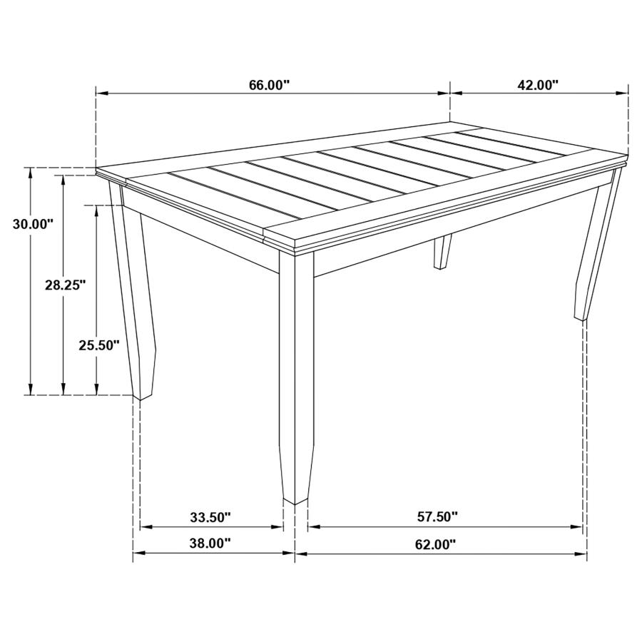 Dalila 5-piece Rectangular Dining Table Set Cappuccino view 12