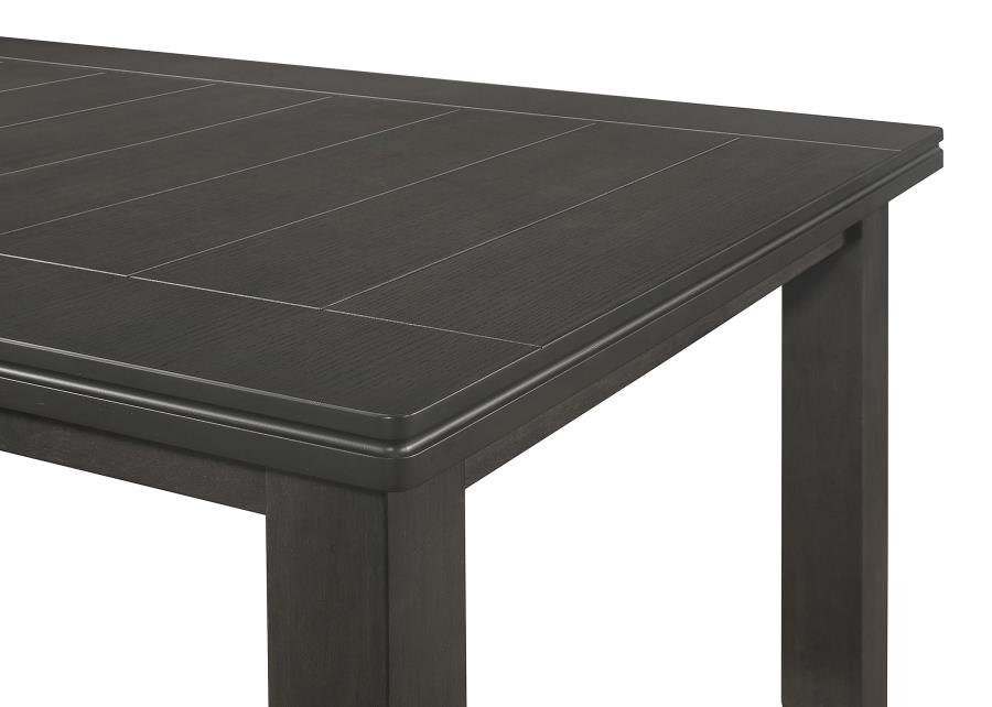 Dalila 5-piece Rectangular Dining Table Set Dark Grey view 10
