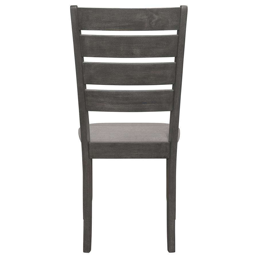 Dalila Wood Dining Side Chair Dark Grey (Set of 2) view 8