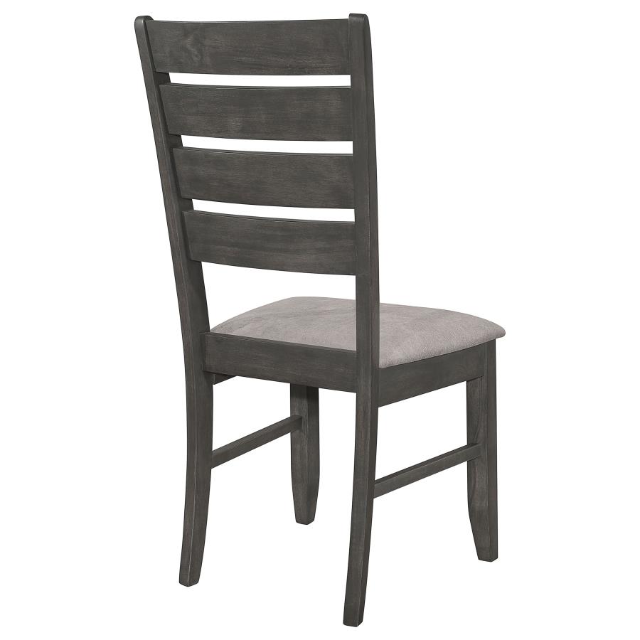 Dalila Wood Dining Side Chair Dark Grey (Set of 2) view 9