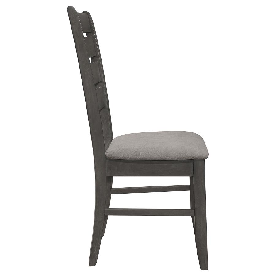 Dalila Wood Dining Side Chair Dark Grey (Set of 2) view 10