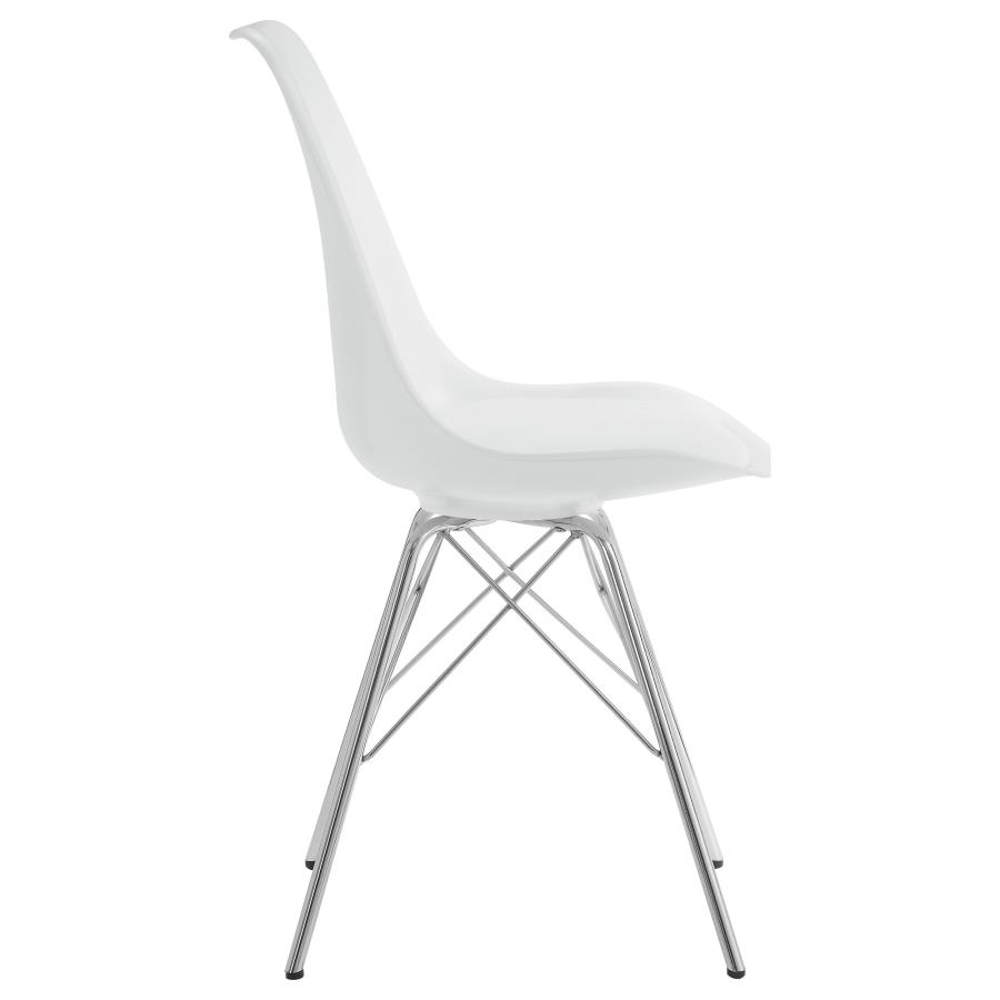 Juniper Polypropylene Dining Side Chair White (Set of 2) view 8