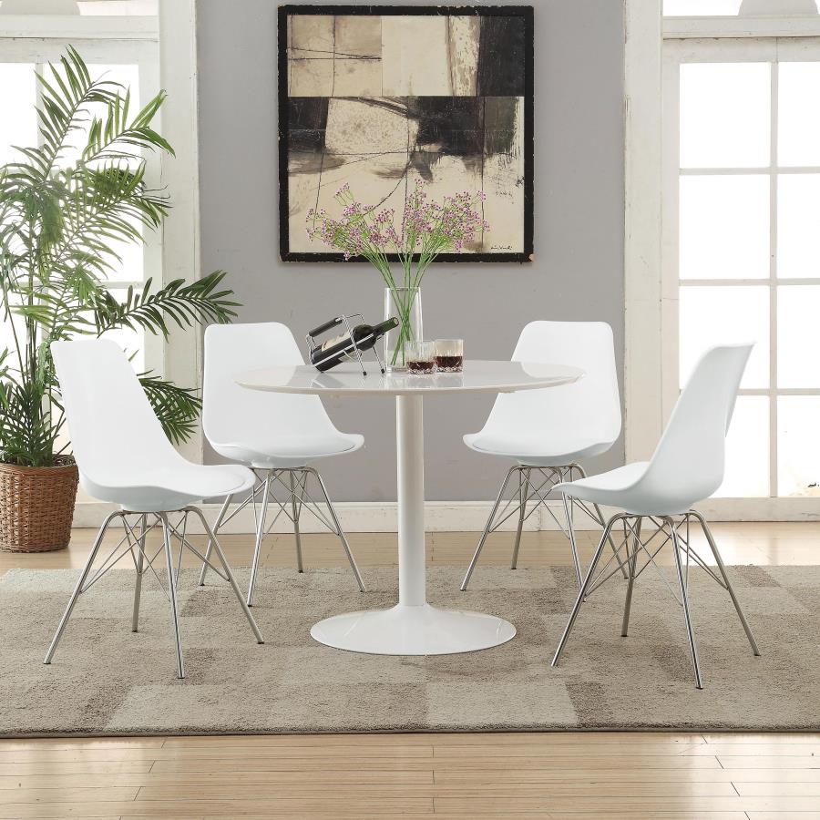Juniper Polypropylene Dining Side Chair White (Set of 2) view 11