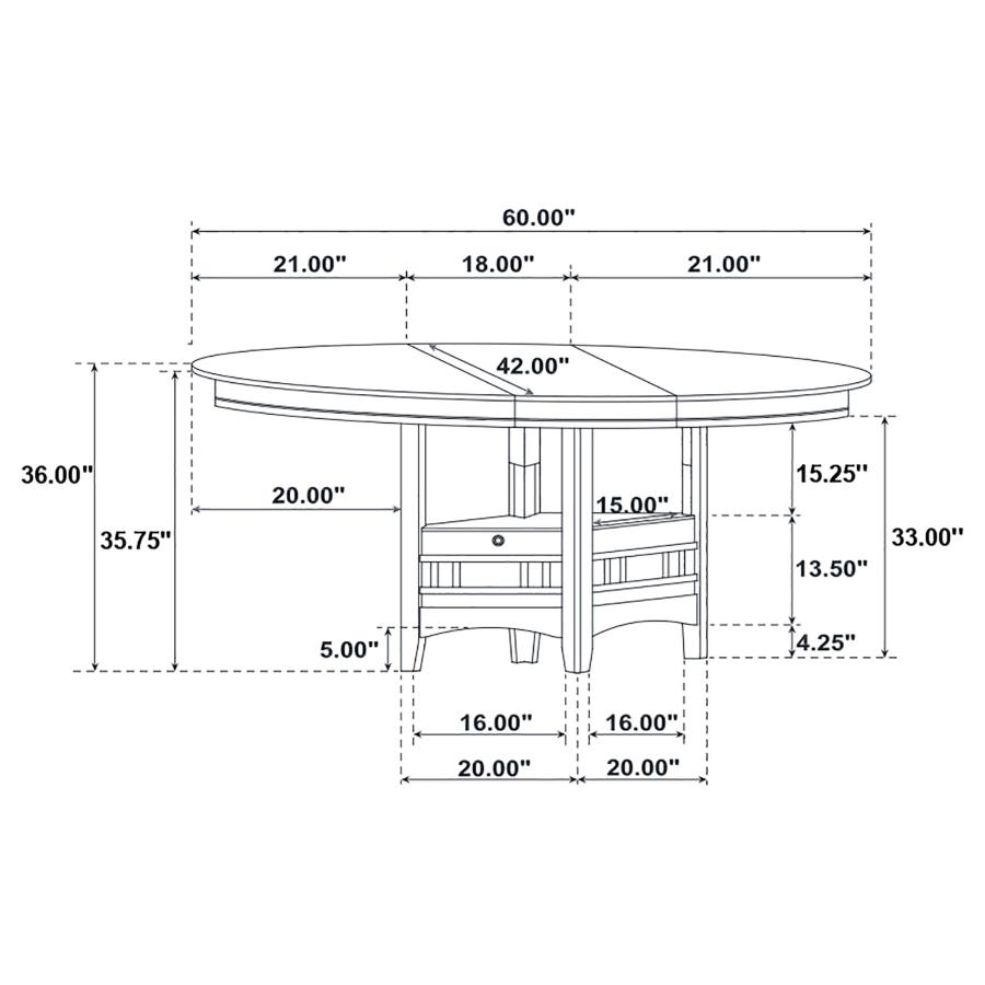 Lavon 5-piece Oval Counter Height Dining Set Espresso view 10