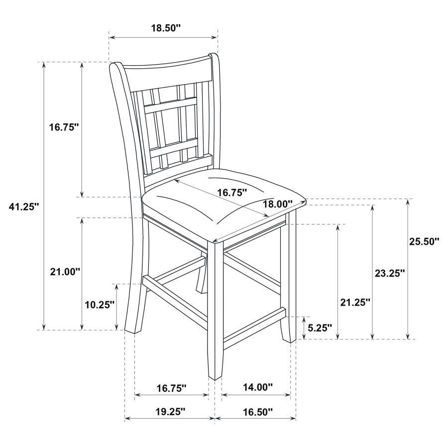 Lavon Wood Counter Height Dining Chair Black and Espresso (Set of 2) view 11