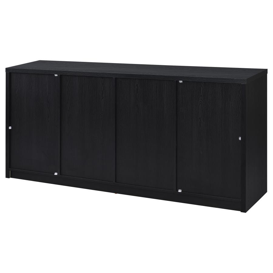Riva 4-door Dining Sideboard Buffet Storage Credenza Black view 8