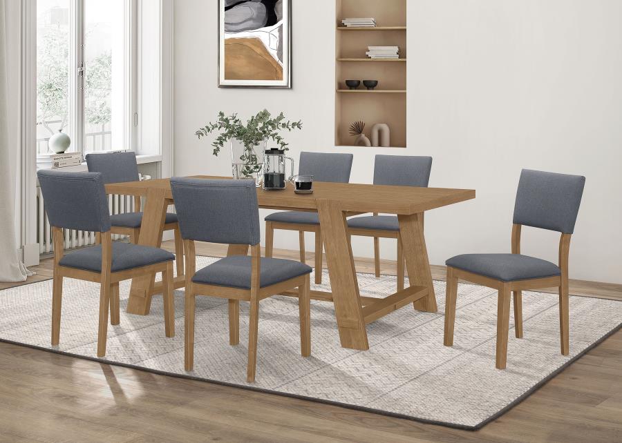 Sharon Fabric Upholstered Dining Side Chair Brown (Set of 2) view 14