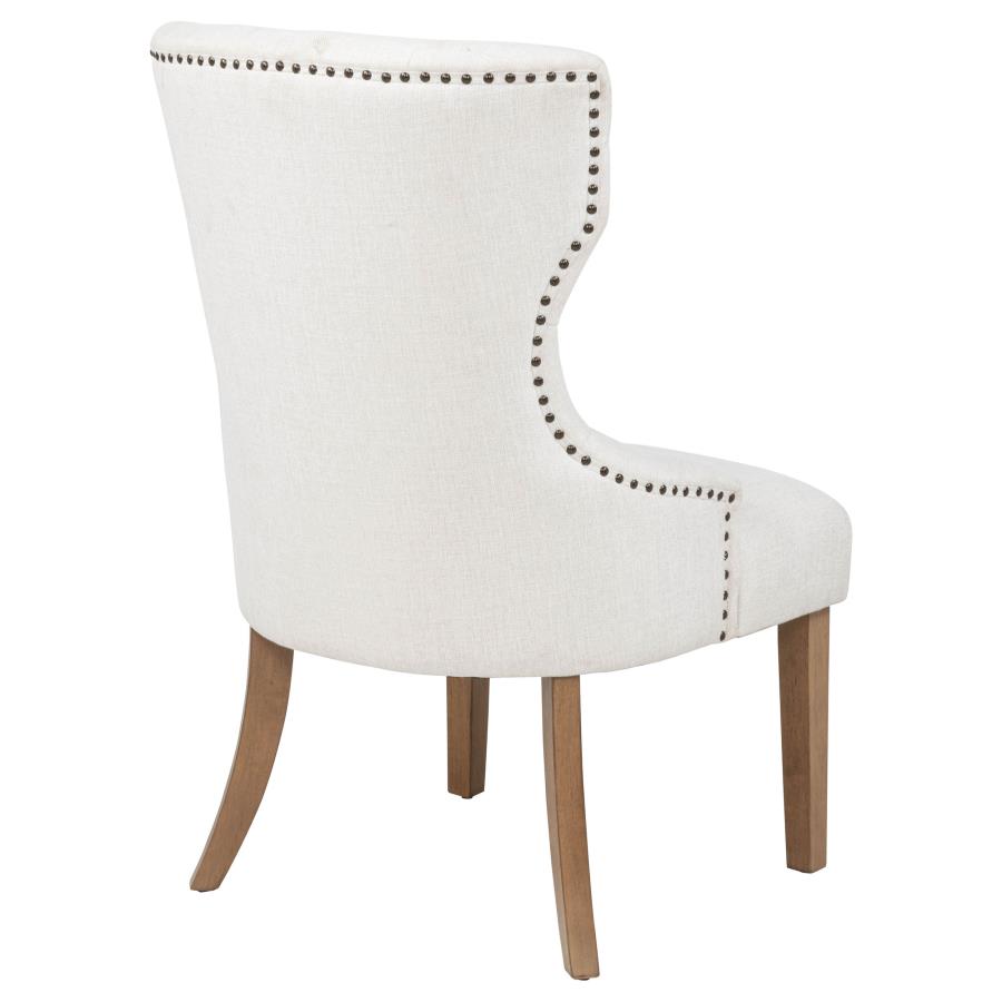 Baney Tufted Upholstered Dining Chair Beige and Rustic Grey view 8