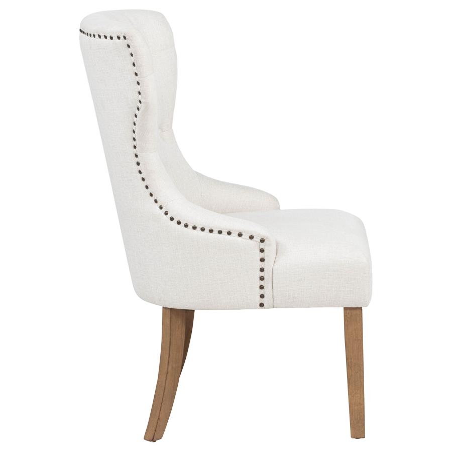 Baney Tufted Upholstered Dining Chair Beige and Rustic Grey view 9