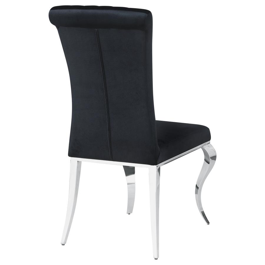 Betty Velvet Upholstered Dining Side Chair Black (Set of 4) view 8