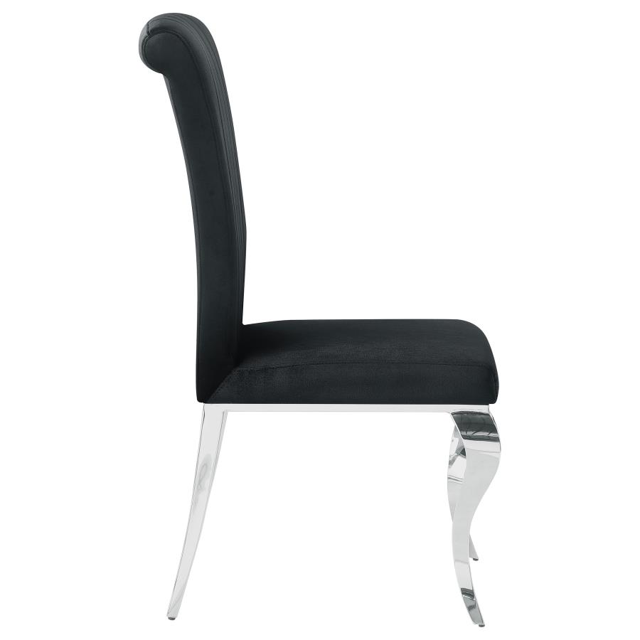 Betty Velvet Upholstered Dining Side Chair Black (Set of 4) view 9