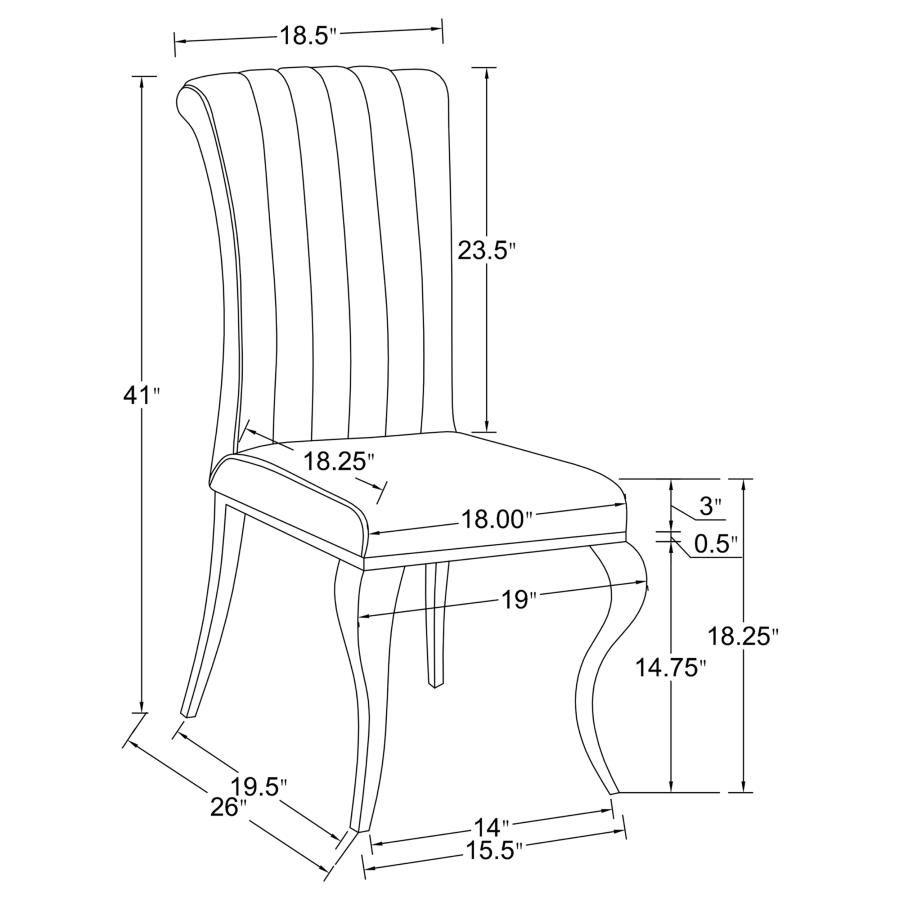 Betty Velvet Upholstered Dining Side Chair Black (Set of 4) view 11