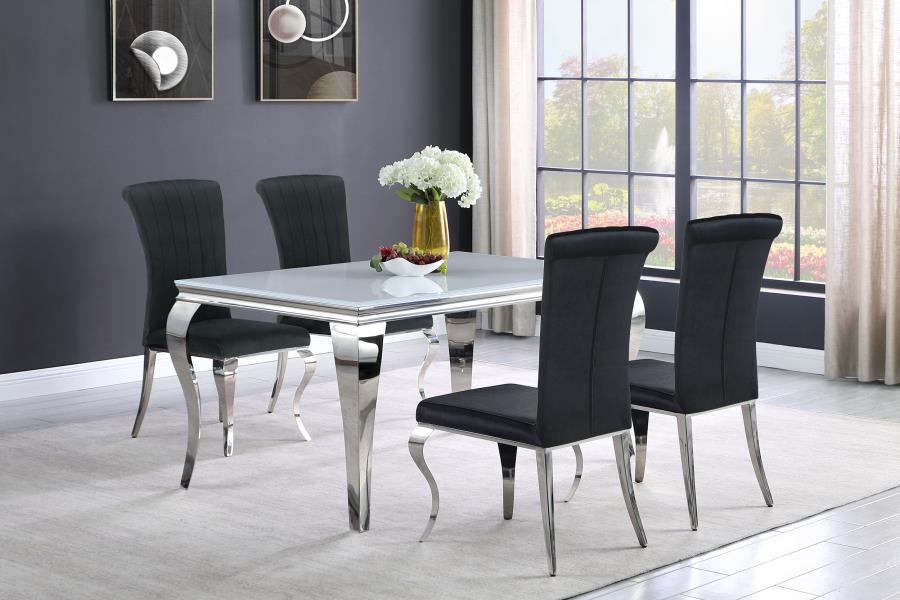 Betty Velvet Upholstered Dining Side Chair Black (Set of 4) view 13