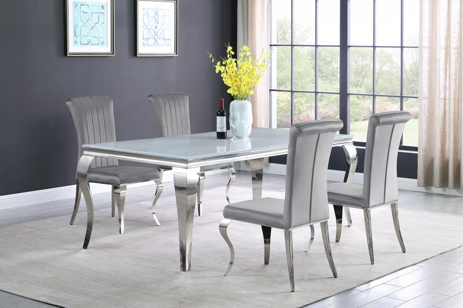 Betty Velvet Upholstered Dining Side Chair Grey (Set of 4) view 10