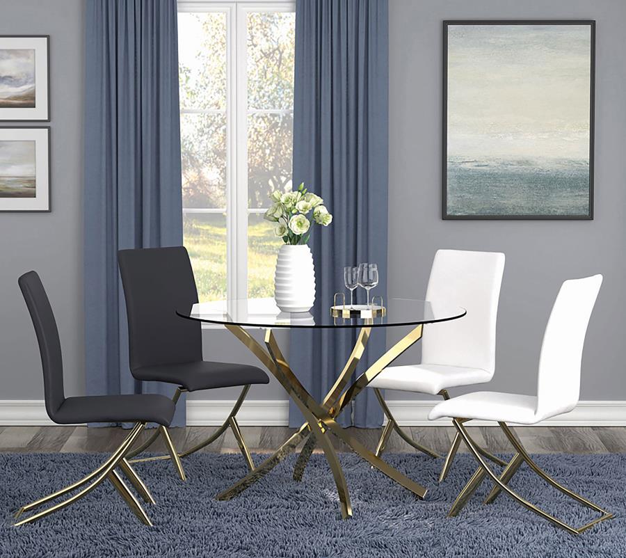 Carmelia Upholstered Dining Side Chair Black (Set of 4) view 16