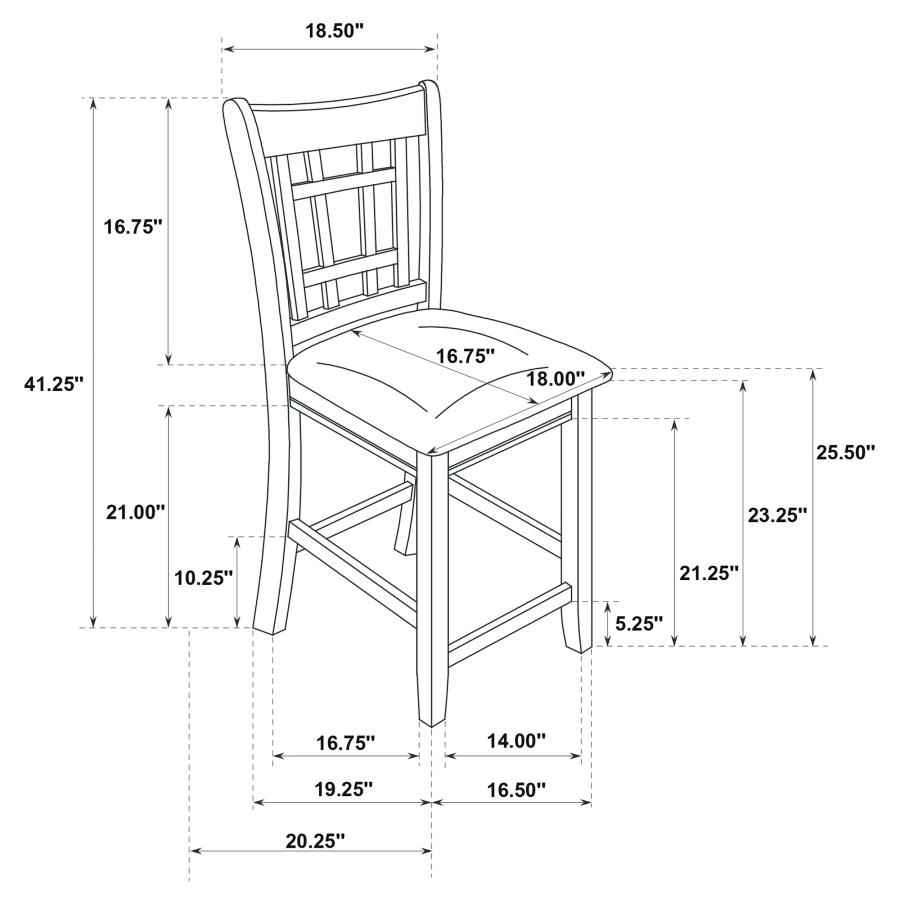 Lavon 5-piece Oval Counter Height Dining Set Light Chestnut view 12